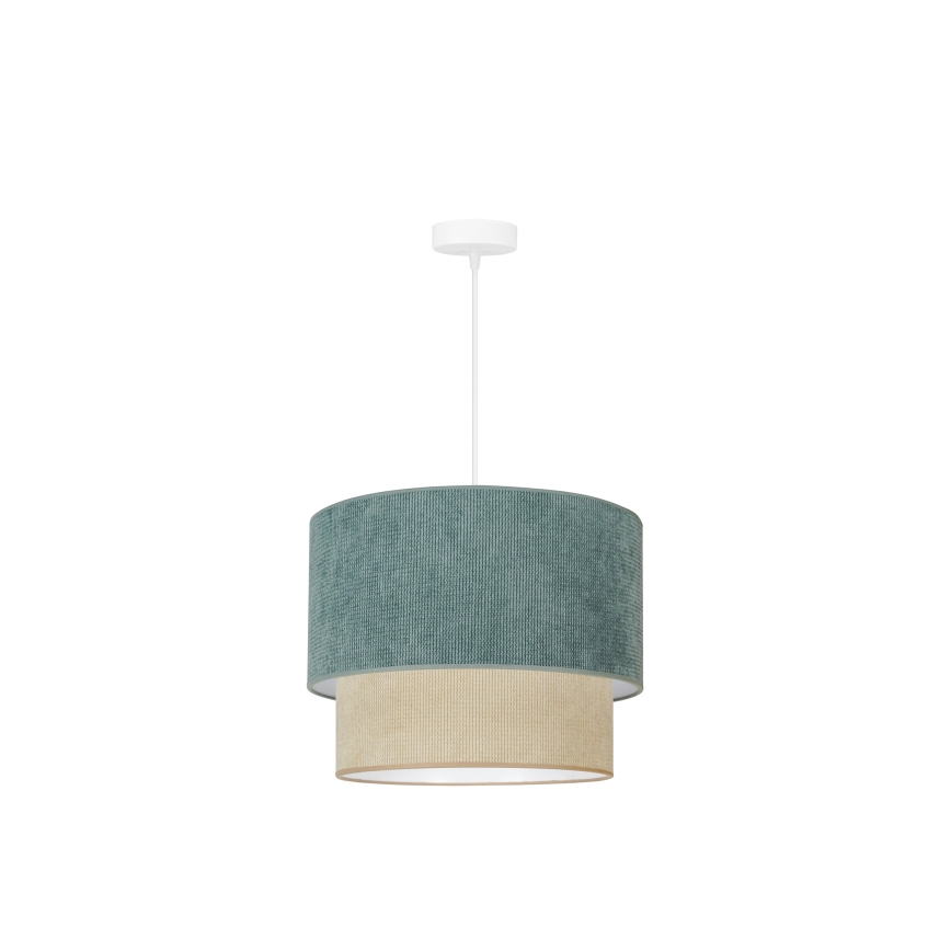 Duolla - Pendel CORDUROY 1xE27/15W/230V diameter 40 cm blå/beige