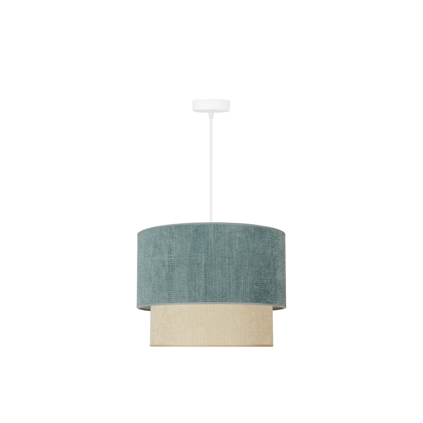 Duolla - Pendel CORDUROY 1xE27/15W/230V diameter 40 cm blå/beige