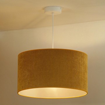 Duolla - Pendel CORDUROY 1xE27/15W/230V diameter 40 cm gul