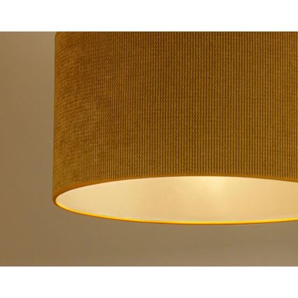 Duolla - Pendel CORDUROY 1xE27/15W/230V diameter 40 cm gul