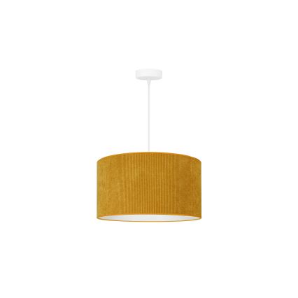 Duolla - Pendel CORDUROY 1xE27/15W/230V diameter 40 cm gul