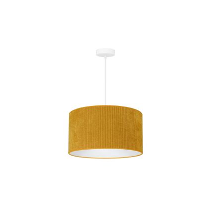 Duolla - Pendel CORDUROY 1xE27/15W/230V diameter 40 cm gul