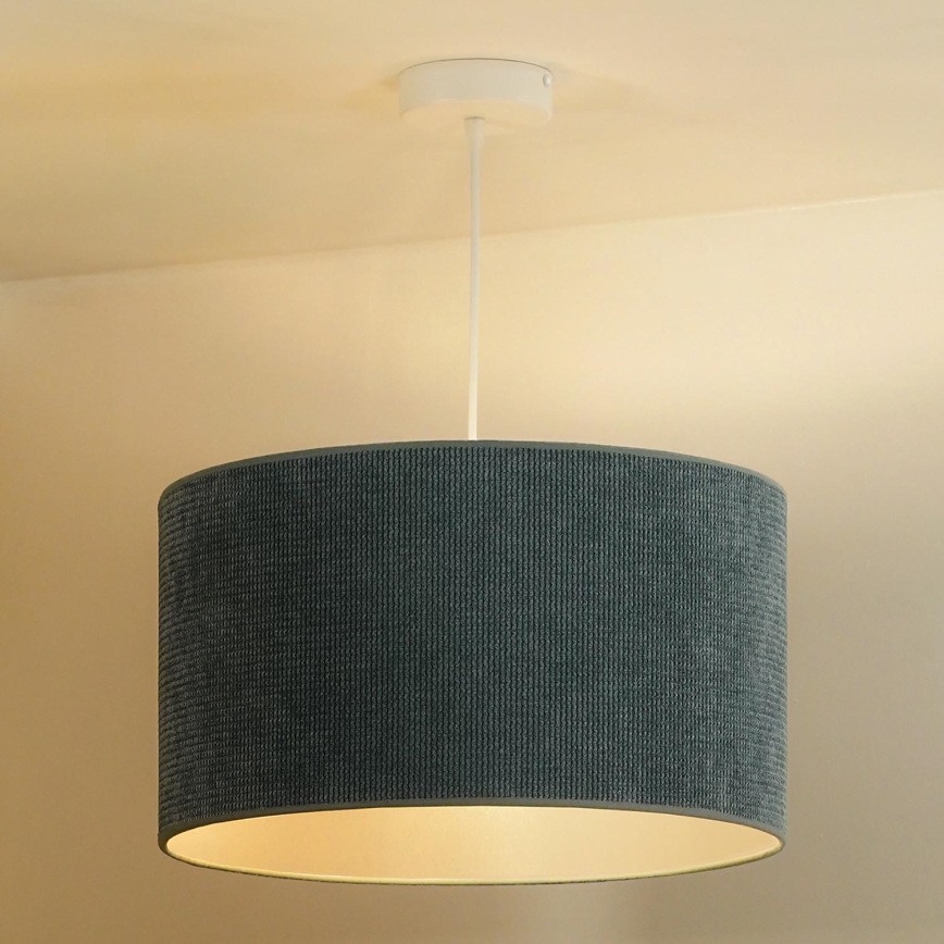 Duolla - Pendel CORDUROY 1xE27/15W/230V diameter 40 cm lyseblå