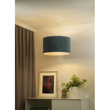 Duolla - Pendel CORDUROY 1xE27/15W/230V diameter 40 cm lyseblå