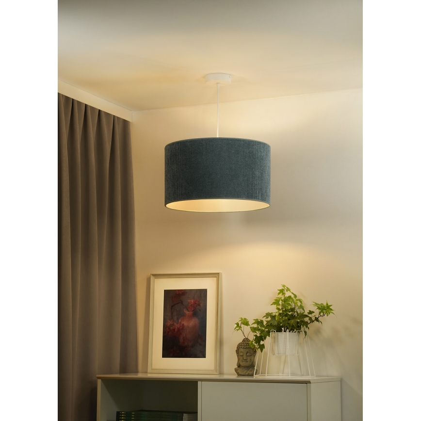 Duolla - Pendel CORDUROY 1xE27/15W/230V diameter 40 cm lyseblå