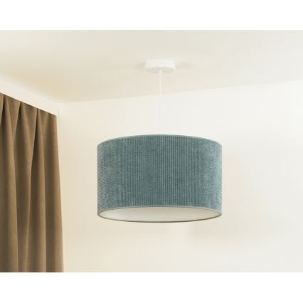 Duolla - Pendel CORDUROY 1xE27/15W/230V diameter 40 cm lyseblå