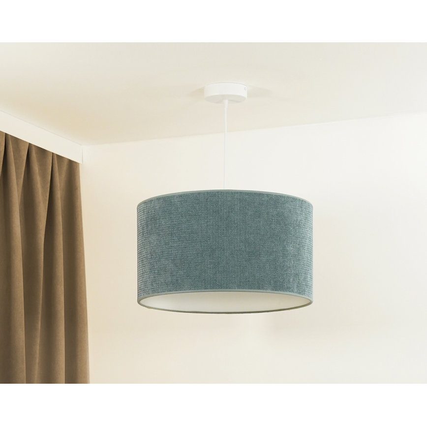 Duolla - Pendel CORDUROY 1xE27/15W/230V diameter 40 cm lyseblå
