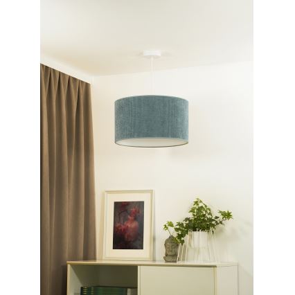 Duolla - Pendel CORDUROY 1xE27/15W/230V diameter 40 cm lyseblå