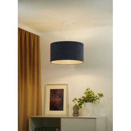 Duolla - Pendel CORDUROY 1xE27/15W/230V diameter 40 cm mørkeblå