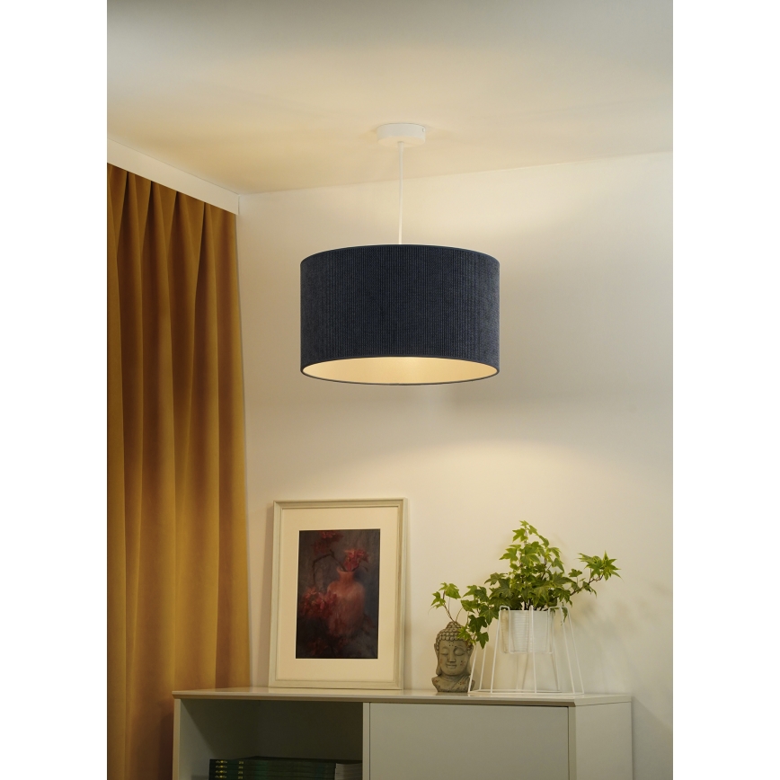 Duolla - Pendel CORDUROY 1xE27/15W/230V diameter 40 cm mørkeblå