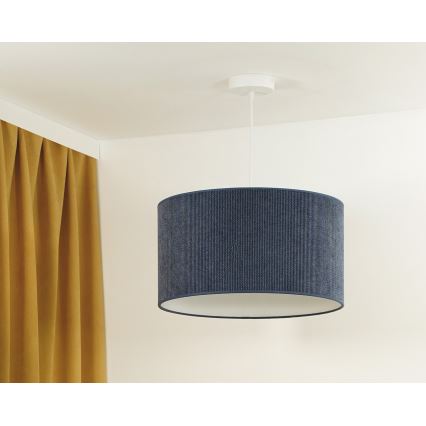 Duolla - Pendel CORDUROY 1xE27/15W/230V diameter 40 cm mørkeblå