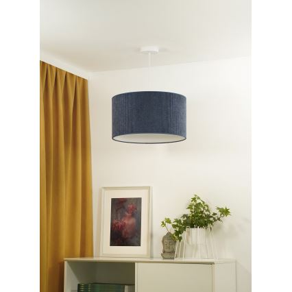 Duolla - Pendel CORDUROY 1xE27/15W/230V diameter 40 cm mørkeblå