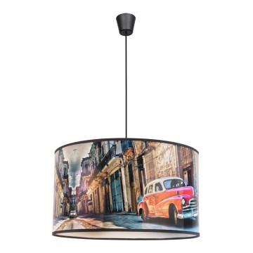 Duolla - Pendel CUBA RØD 1xE27/15W/230V diameter 35 cm