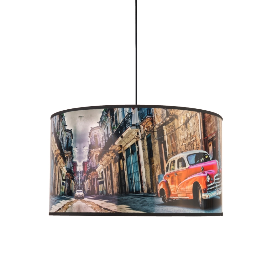 Duolla - Pendel CUBA RØD 1xE27/15W/230V diameter 35 cm