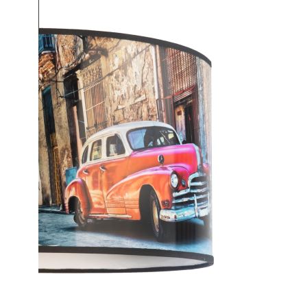 Duolla - Pendel CUBA RØD 1xE27/15W/230V diameter 35 cm