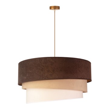 Duolla - Pendel DEVON 1xE27/40W/230V diameter 45 cm brun/beige