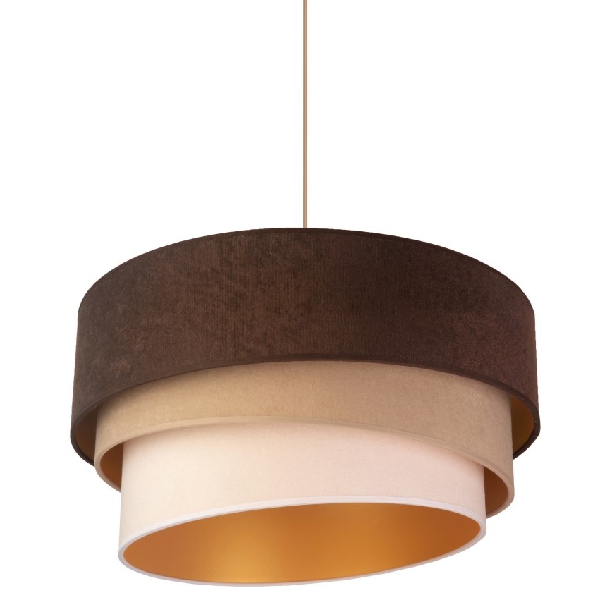 Duolla - Pendel DEVON 1xE27/40W/230V diameter 45 cm brun/beige