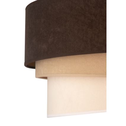 Duolla - Pendel DEVON 1xE27/40W/230V diameter 45 cm brun/beige