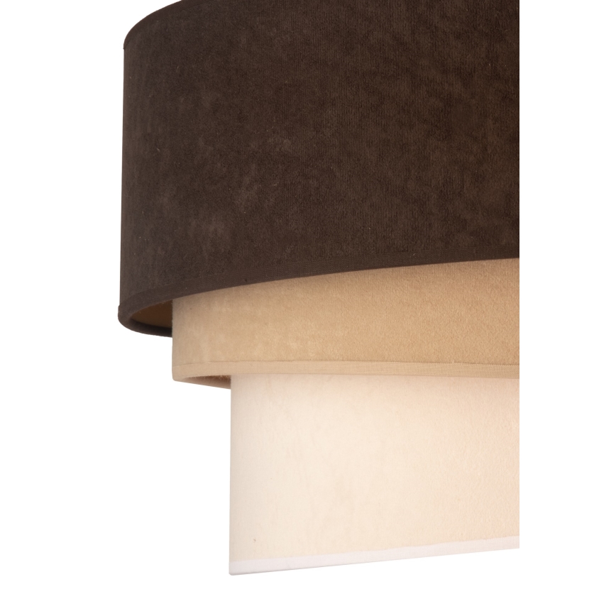 Duolla - Pendel DEVON 1xE27/40W/230V diameter 45 cm brun/beige