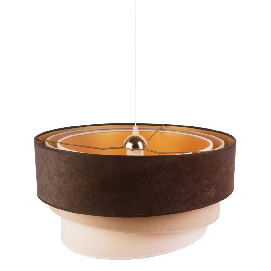Duolla - Pendel DEVON 1xE27/40W/230V diameter 45 cm brun/beige