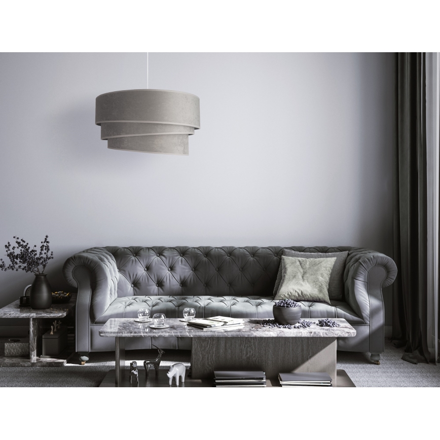Duolla - Pendel DEVON 1xE27/40W/230V diameter 45 cm grå