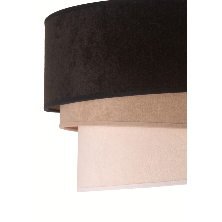 Duolla - Pendel DEVON 1xE27/40W/230V diameter 45 cm sort/beige