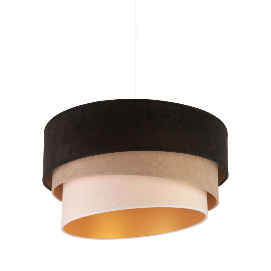 Duolla - Pendel DEVON 1xE27/40W/230V diameter 45 cm sort/beige
