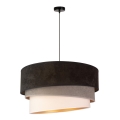 Duolla - Pendel DEVON 1xE27/40W/230V diameter 45 cm sort/grå/beige