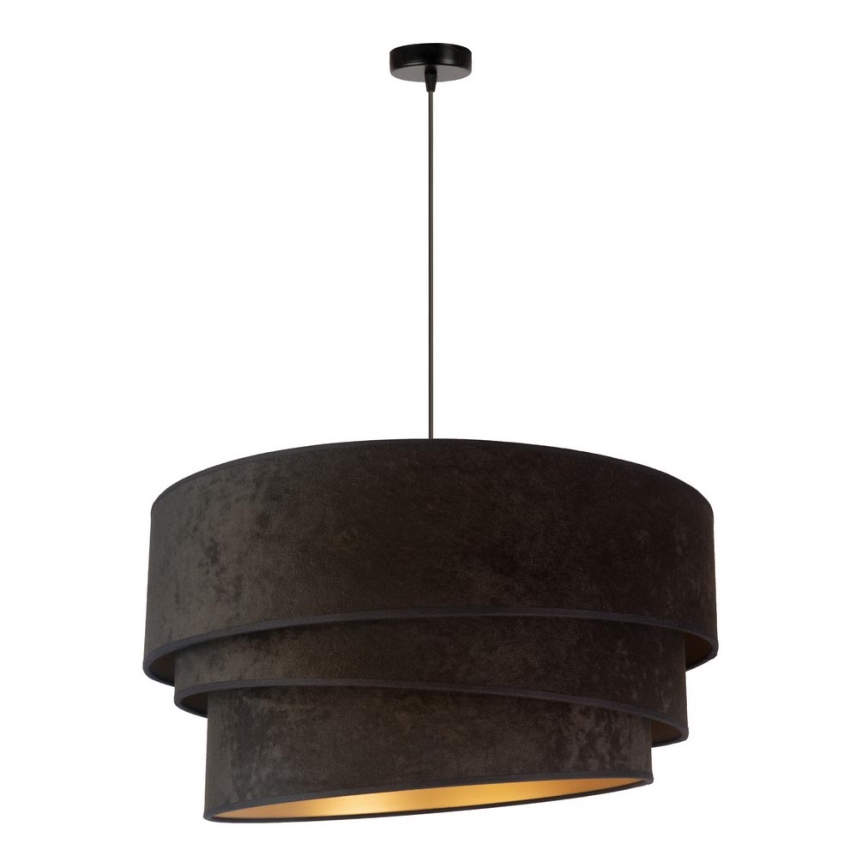 Duolla - Pendel DEVON 1xE27/40W/230V diameter 45 cm sort/guldfarvet
