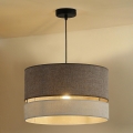 Duolla - Pendel DOUBLE 1xE27/15W/230V diameter 40 cm brun/grå