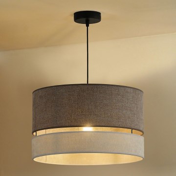 Duolla - Pendel DOUBLE 1xE27/15W/230V diameter 40 cm brun/grå