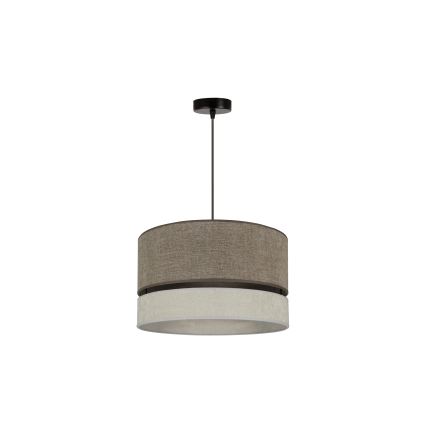 Duolla - Pendel DOUBLE 1xE27/15W/230V diameter 40 cm brun/grå