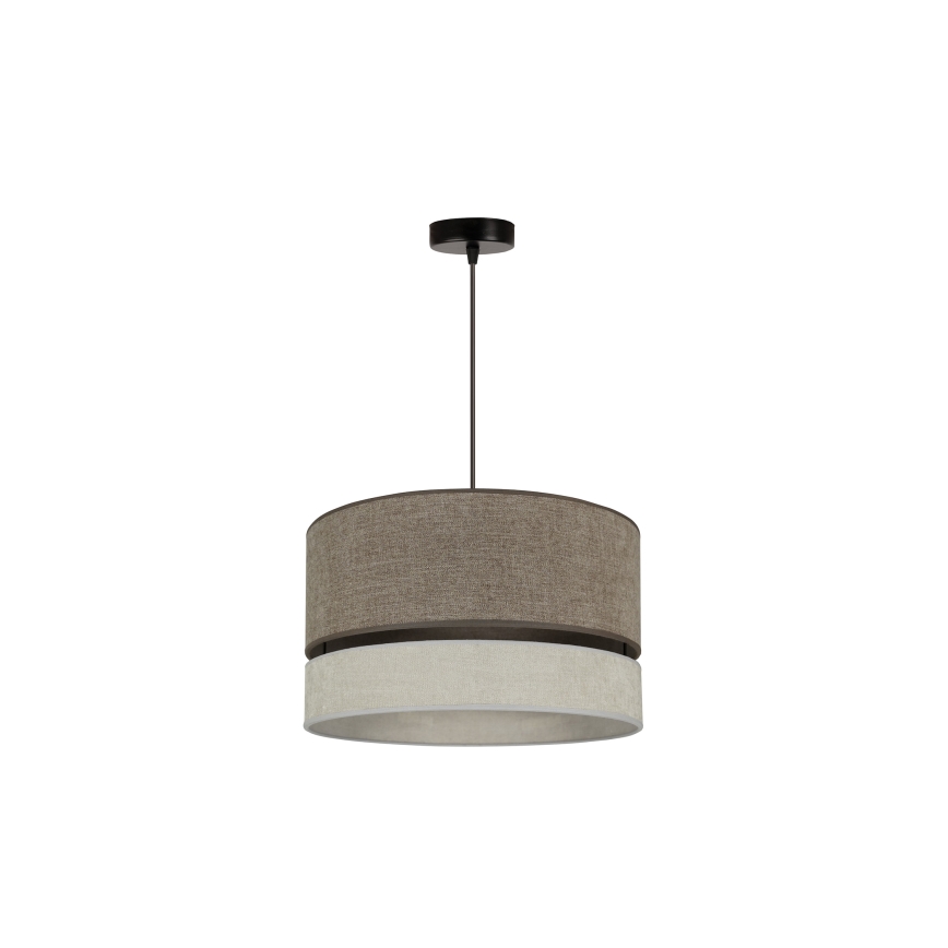 Duolla - Pendel DOUBLE 1xE27/15W/230V diameter 40 cm brun/grå