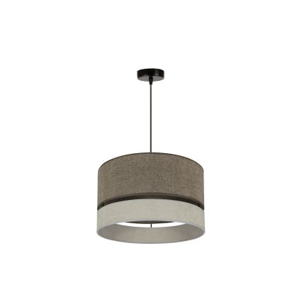 Duolla - Pendel DOUBLE 1xE27/15W/230V diameter 40 cm brun/grå