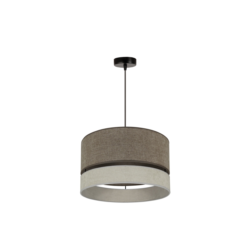 Duolla - Pendel DOUBLE 1xE27/15W/230V diameter 40 cm brun/grå