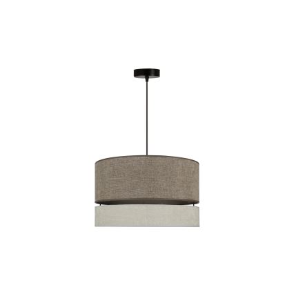Duolla - Pendel DOUBLE 1xE27/15W/230V diameter 40 cm brun/grå
