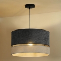 Duolla - Pendel DOUBLE 1xE27/15W/230V diameter 40 cm grå