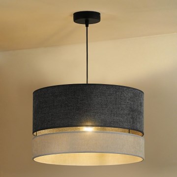 Duolla - Pendel DOUBLE 1xE27/15W/230V diameter 40 cm grå