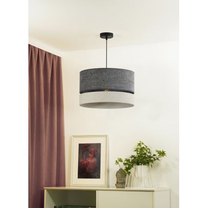 Duolla - Pendel DOUBLE 1xE27/15W/230V diameter 40 cm grå