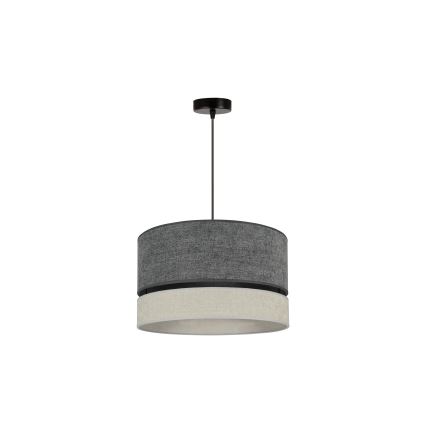 Duolla - Pendel DOUBLE 1xE27/15W/230V diameter 40 cm grå