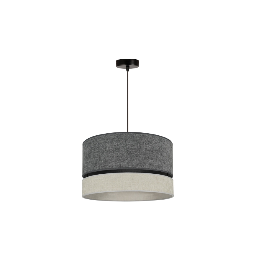 Duolla - Pendel DOUBLE 1xE27/15W/230V diameter 40 cm grå