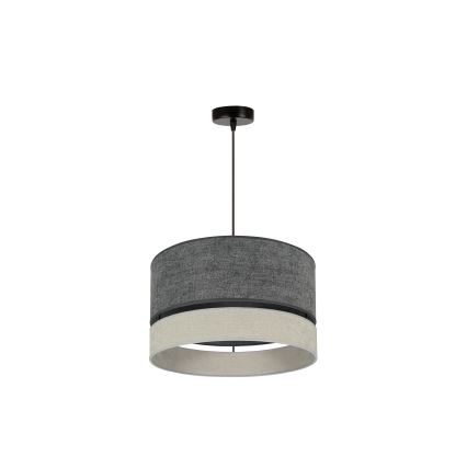 Duolla - Pendel DOUBLE 1xE27/15W/230V diameter 40 cm grå
