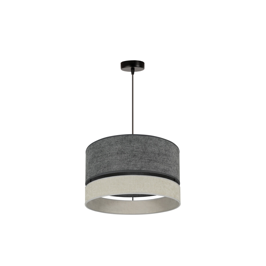 Duolla - Pendel DOUBLE 1xE27/15W/230V diameter 40 cm grå
