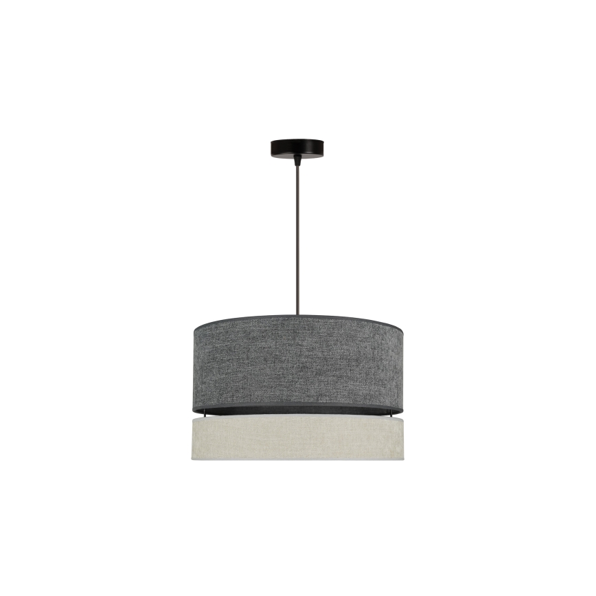 Duolla - Pendel DOUBLE 1xE27/15W/230V diameter 40 cm grå