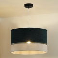 Duolla - Pendel DOUBLE 1xE27/15W/230V diameter 40 cm grøn/grå