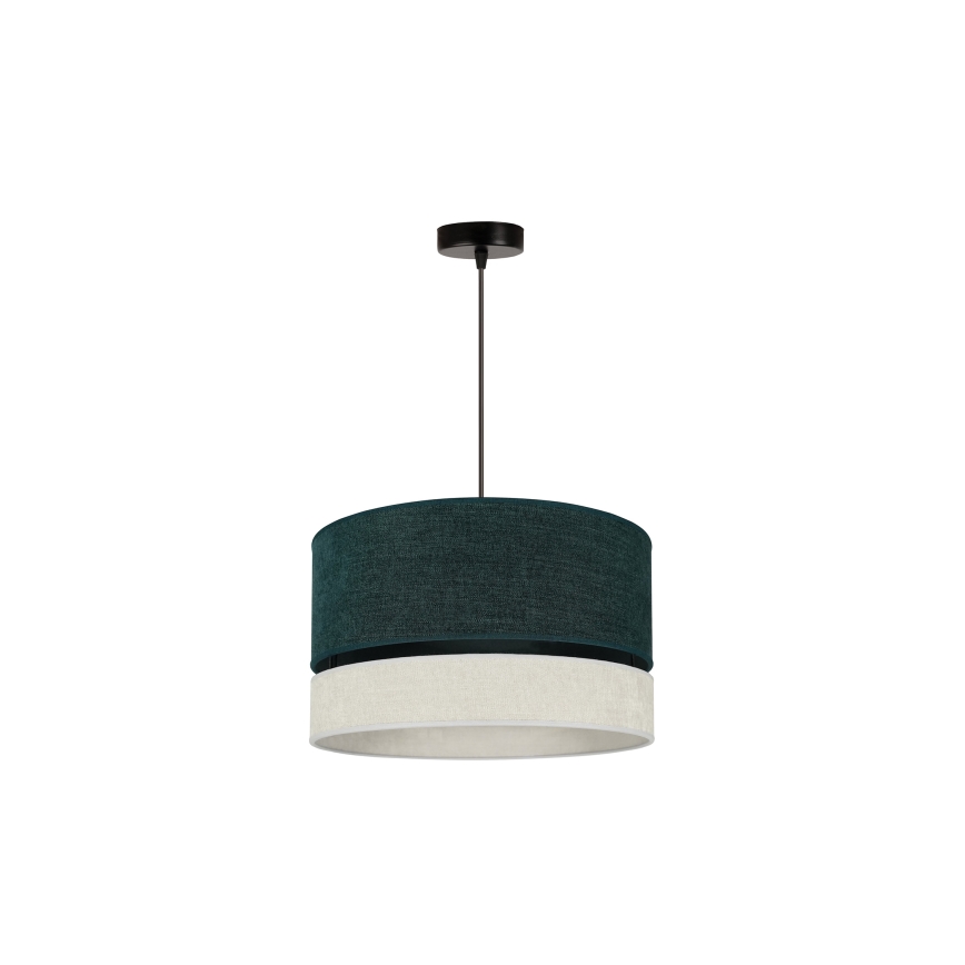 Duolla - Pendel DOUBLE 1xE27/15W/230V diameter 40 cm grøn/grå
