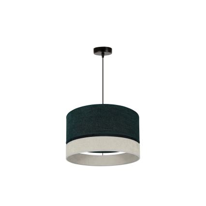 Duolla - Pendel DOUBLE 1xE27/15W/230V diameter 40 cm grøn/grå