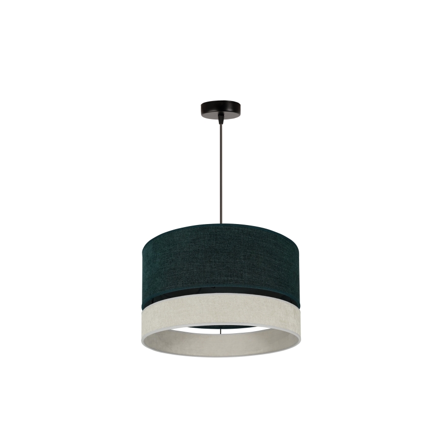 Duolla - Pendel DOUBLE 1xE27/15W/230V diameter 40 cm grøn/grå