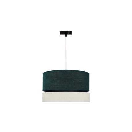 Duolla - Pendel DOUBLE 1xE27/15W/230V diameter 40 cm grøn/grå