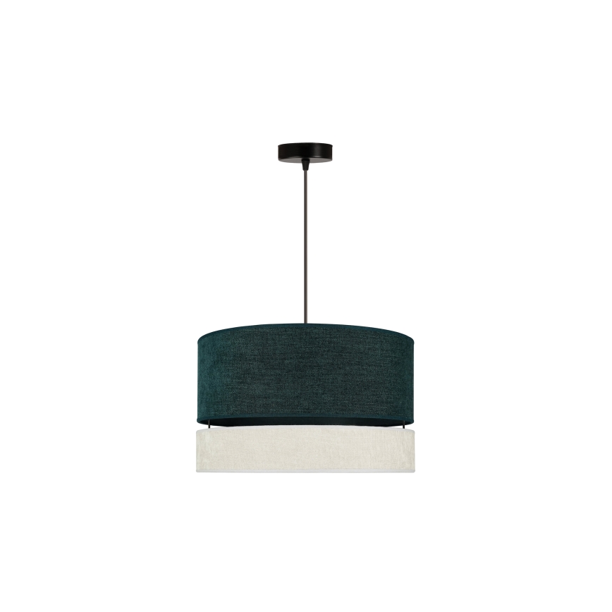 Duolla - Pendel DOUBLE 1xE27/15W/230V diameter 40 cm grøn/grå